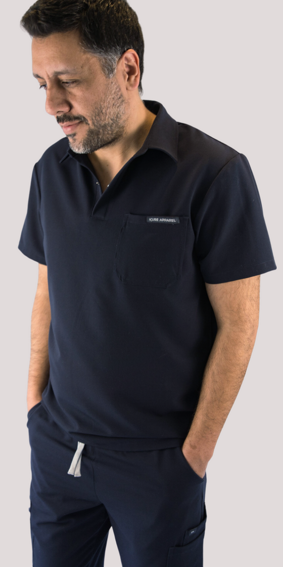 Mens Polo In Midnight Blue